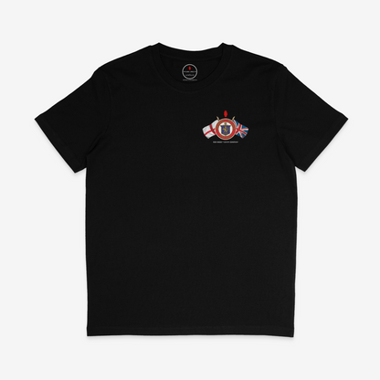 Chichester Loyal Flags T-shirt: Black, Blue, Navy, Orange