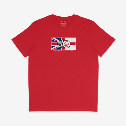 Forest, Rangers Flag T-shirt: Black, Navy, Red, White