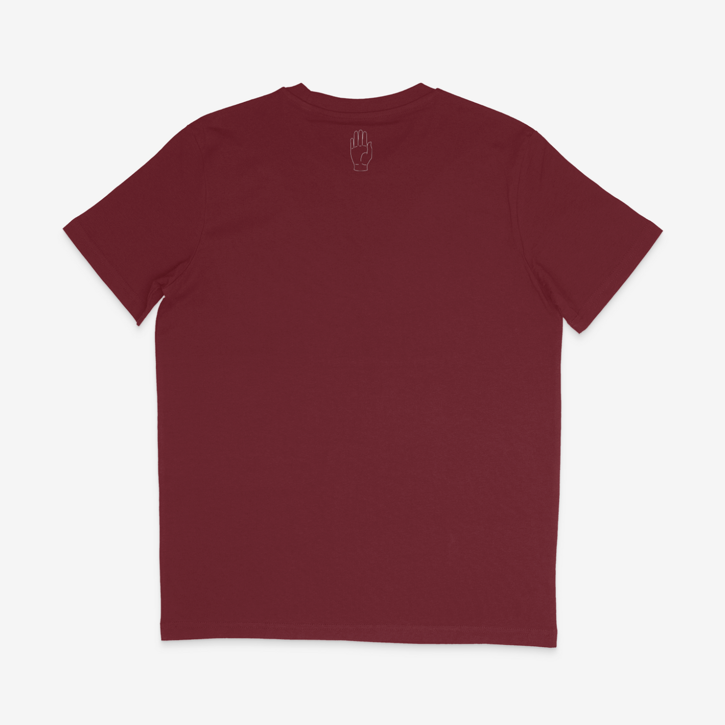 (Sale) Red Hand Banner T-shirt - Medium Burgundy