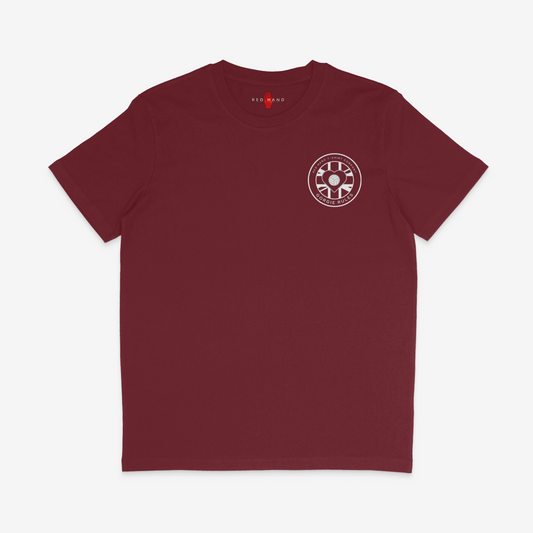 RHTC Gorgie Rules T-shirt - Burgundy (Breast Print)