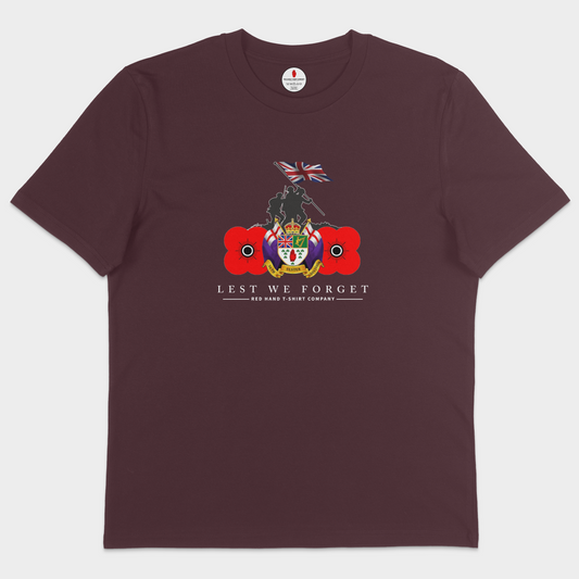 (Sale) 36th Ulster Division Lest We Forget T-shirt - XS Burgundy