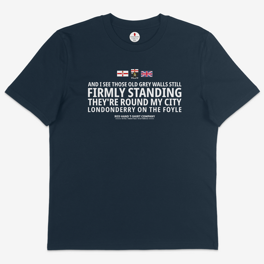 (Sale) Londonderry On The Foyle T-Shirt - 3XL Navy