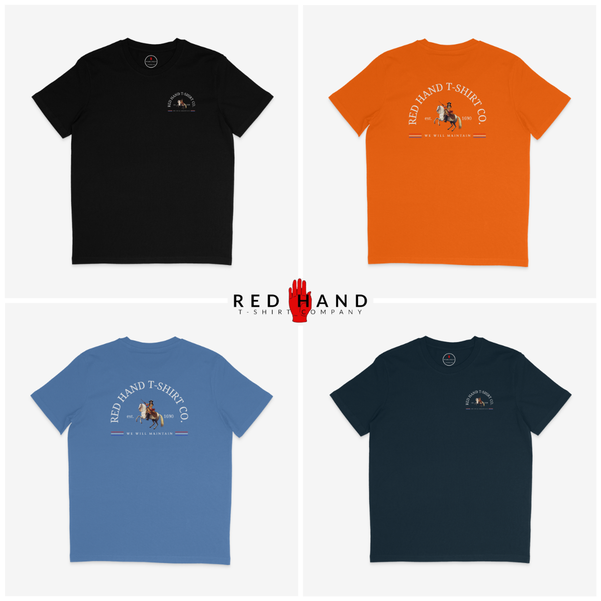 RHTC We Will Maintain T-shirt: Black, Navy, Light Blue, Orange, Burgundy