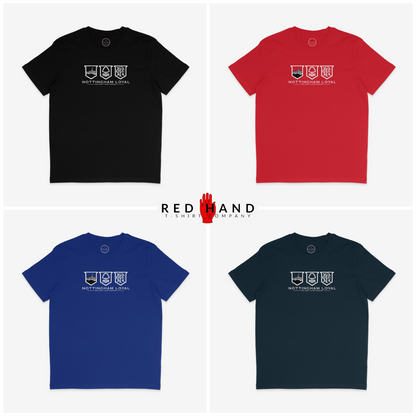 Forest, Rangers & Linfield T-shirt: Black, Navy, Red, Blue