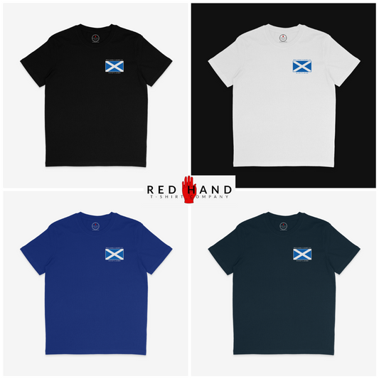 RHTC Saltire T-Shirt: Black, Navy, White, Blue