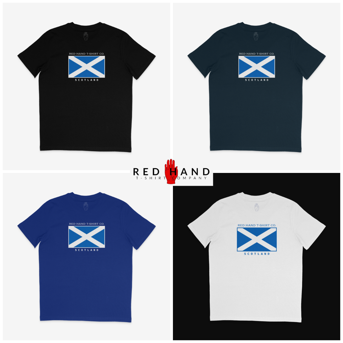 RHTC Saltire T-Shirt: Black, Navy, White, Blue