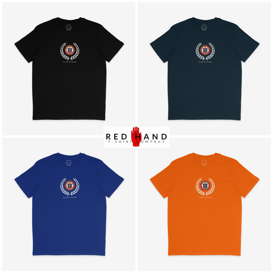 Chichester Laurel Wreath T-shirt: Black, Blue, Navy, Orange