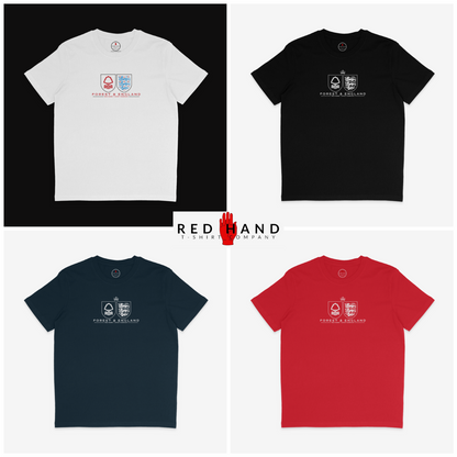 Forest & England T-shirt: Black, Navy, Red, White