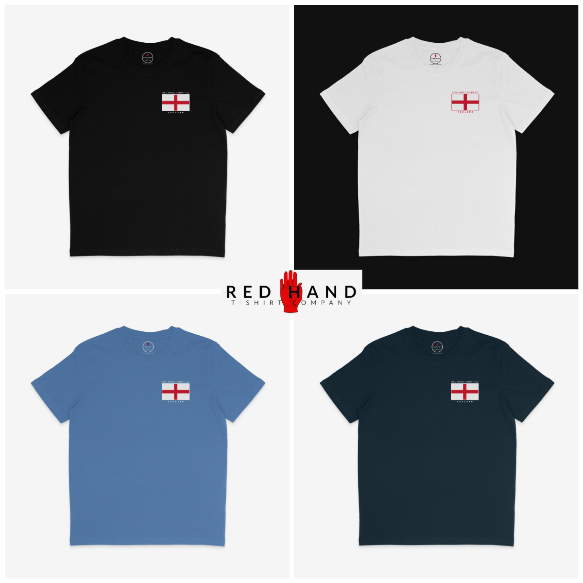 RHTC St George Flag T-Shirt: Black, Navy, White, Light Blue, Red