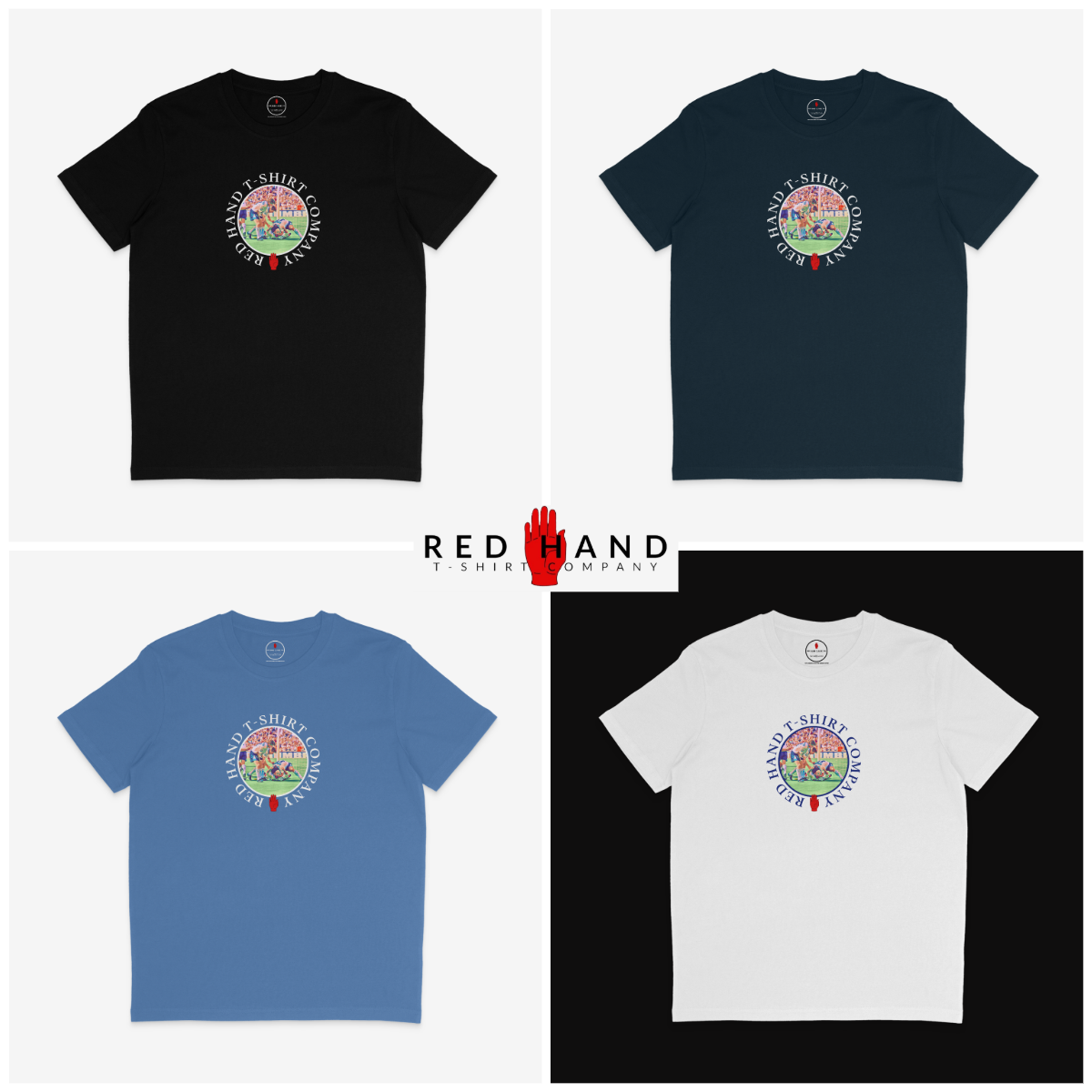 RHTC Gazza 96 T-Shirt: Black, Navy, White, Light Blue, Red