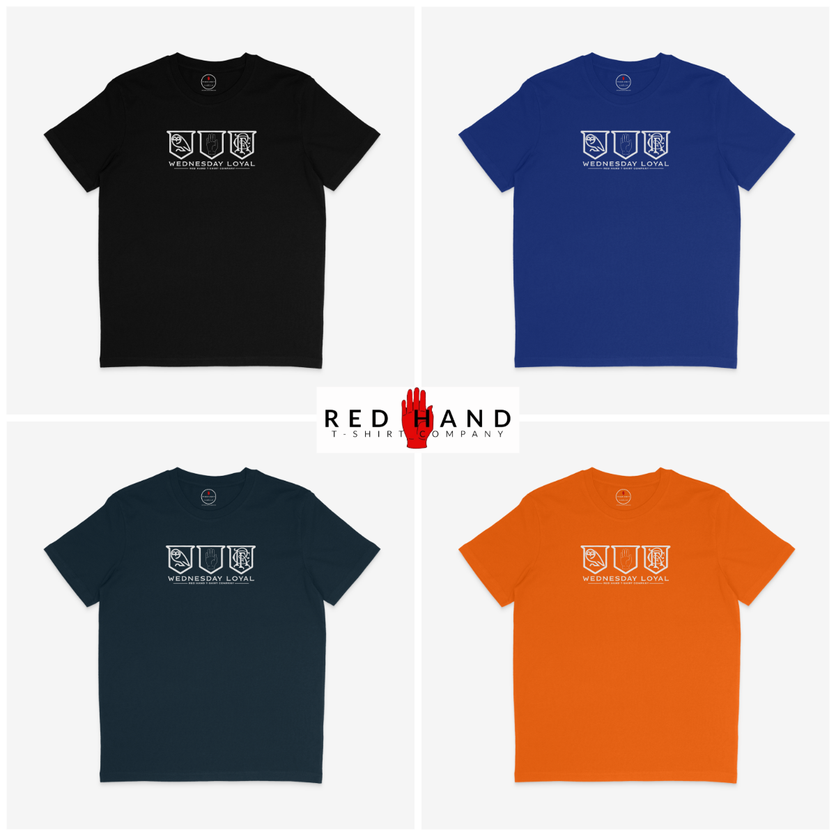 Wednesday Rangers T-shirt: Black, Navy, Blue, Orange