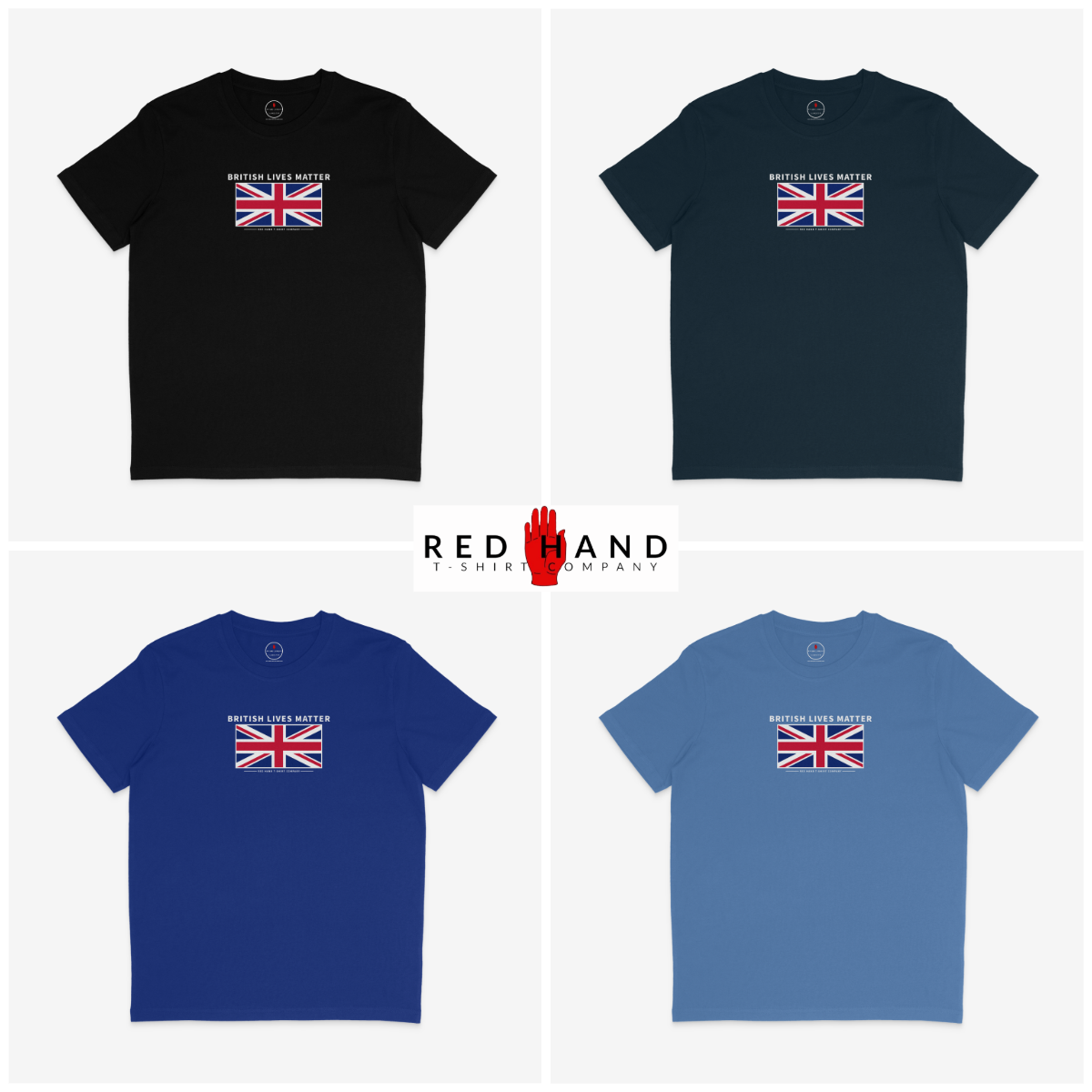 British Lives Matter T-shirt: Black, Blue, Navy, Light Blue