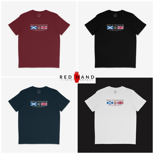 HOM Scotland GB T-shirt: Black, Navy, Burgundy, White