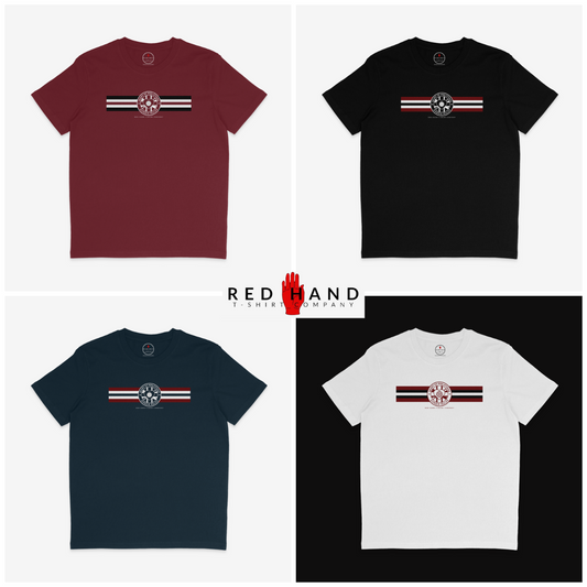 Hearts Five Stripe T-shirt: Black, Navy, Burgundy, White