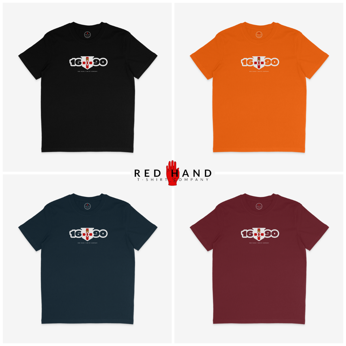 1690 T-shirt: Black, White, Navy, Blue, Orange, Burgund