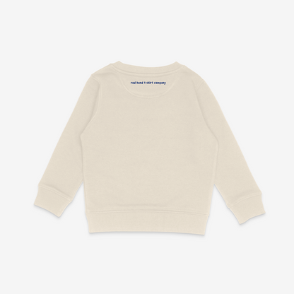 Laurel Wreath Red Hand Sweatshirt - Cream