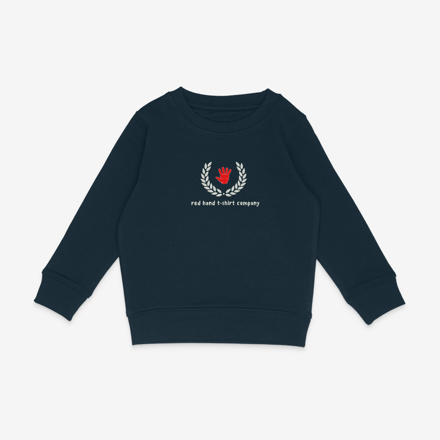 Laurel Wreath Red Hand Sweatshirt - Navy