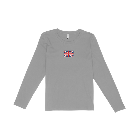 Union Jack Emblem long sleeve T-Shirt - Grey