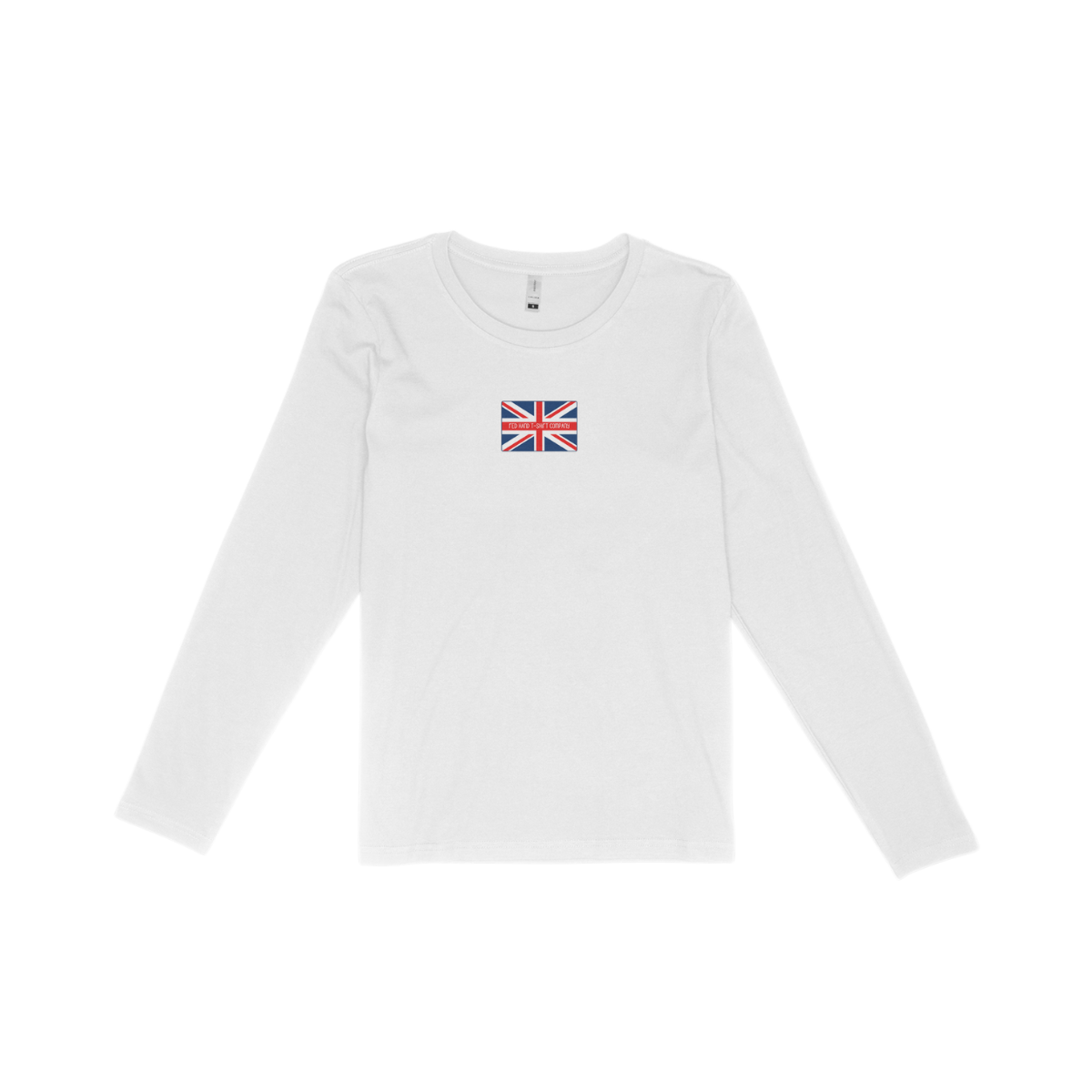 Union Jack Emblem long sleeve T-Shirt - White