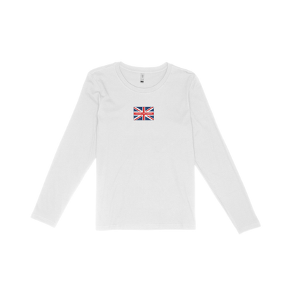 Union Jack Emblem long sleeve T-Shirt - White