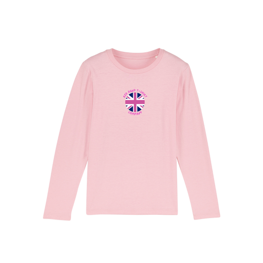 Circle Union Jack long sleeve T-Shirt - Pink