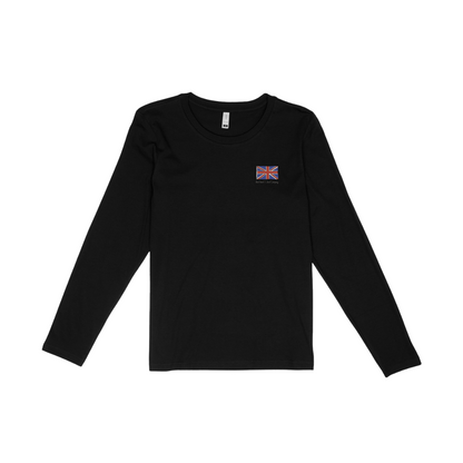 Union Jack Handwriting long sleeve T-Shirt - Black