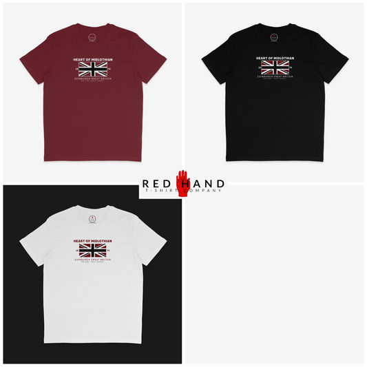 Heart of Midlothian Edinburgh GB T-shirt: Black, White, Burgundy